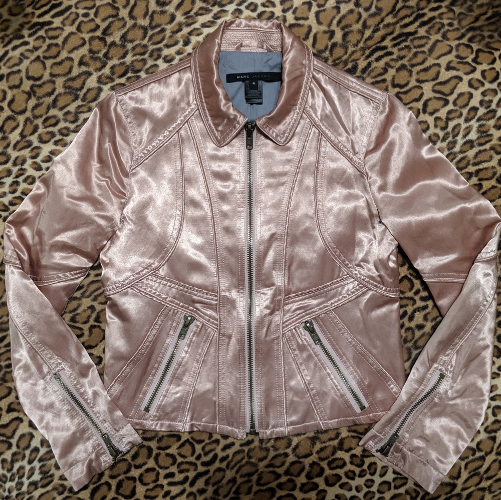 Marc Jacobs pink satin jacket